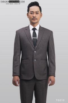 Bộ Suit Nâu Gân Vegoc Classic Fit TGS213